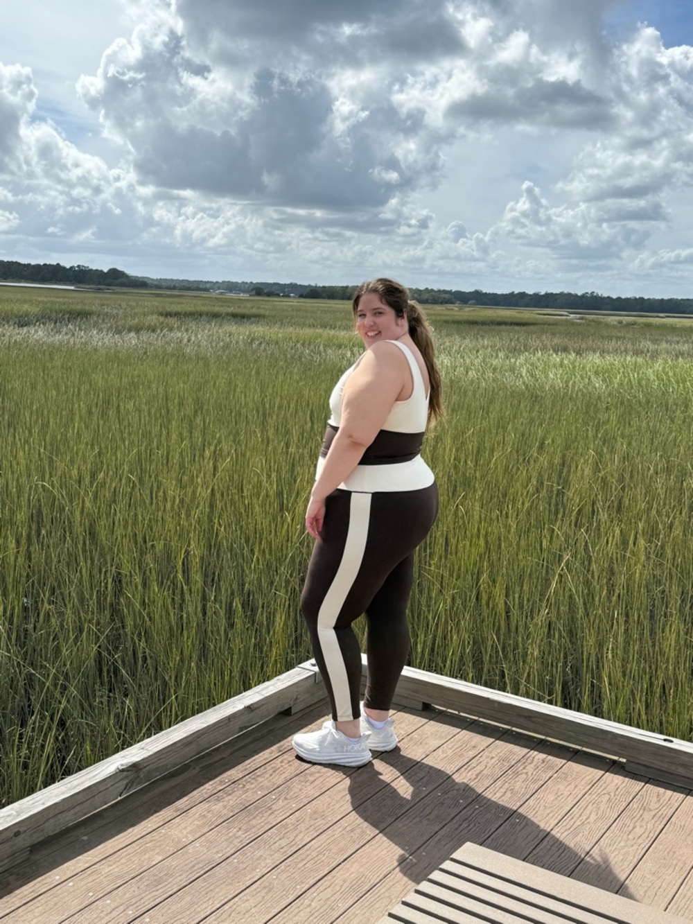 Old Navy Color Block High-Waist Leggings & Cropped Tank Active Set size 3x